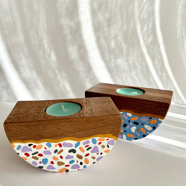 Terrazzo İkili Mumluk-Mumluk-Ecle.co-NowShopFun