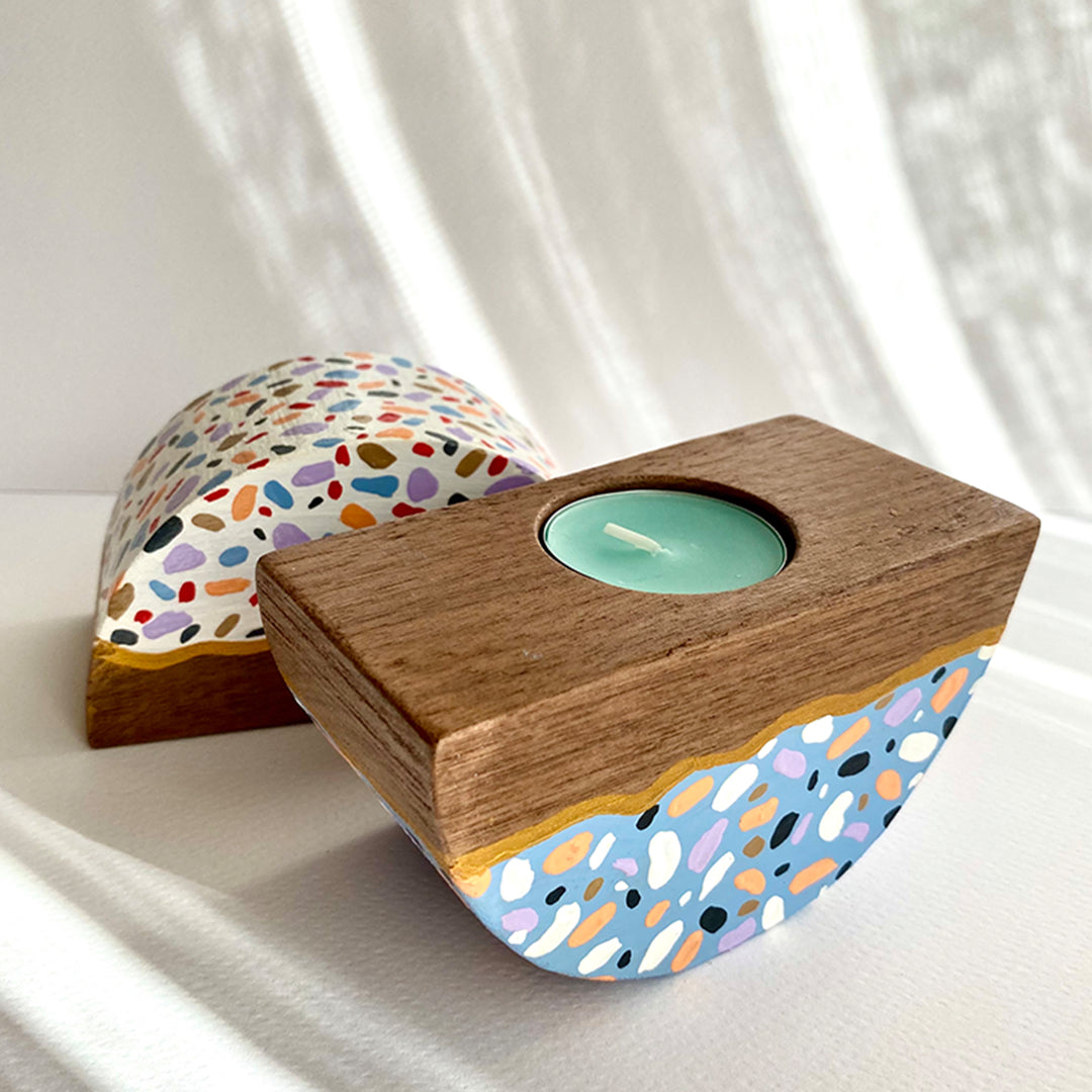 Terrazzo İkili Mumluk-Mumluk-Ecle.co-NowShopFun