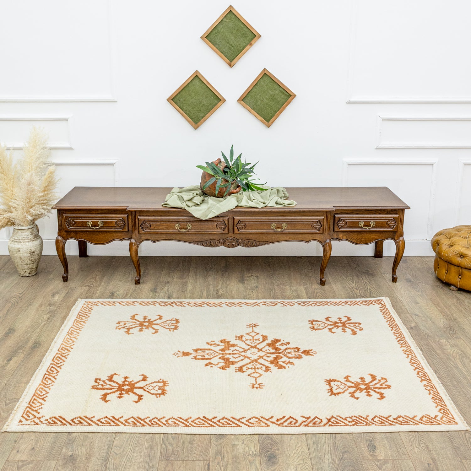 Tetsu İlkel Tasarımlı Yün Halı 122x183 cm