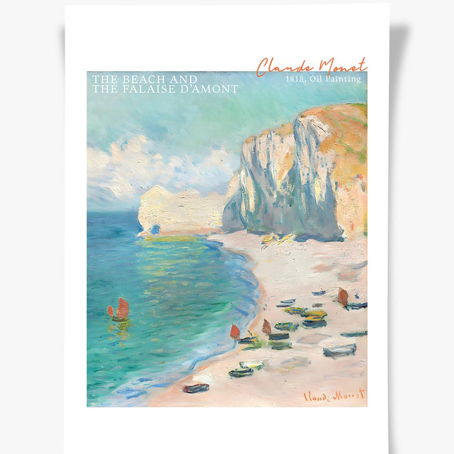 The Beach And The Falaise D'Amont | Claude Monet Baskı-Baskı-ODA.products-30x40 cm-Çerçevesiz-NowShopFun