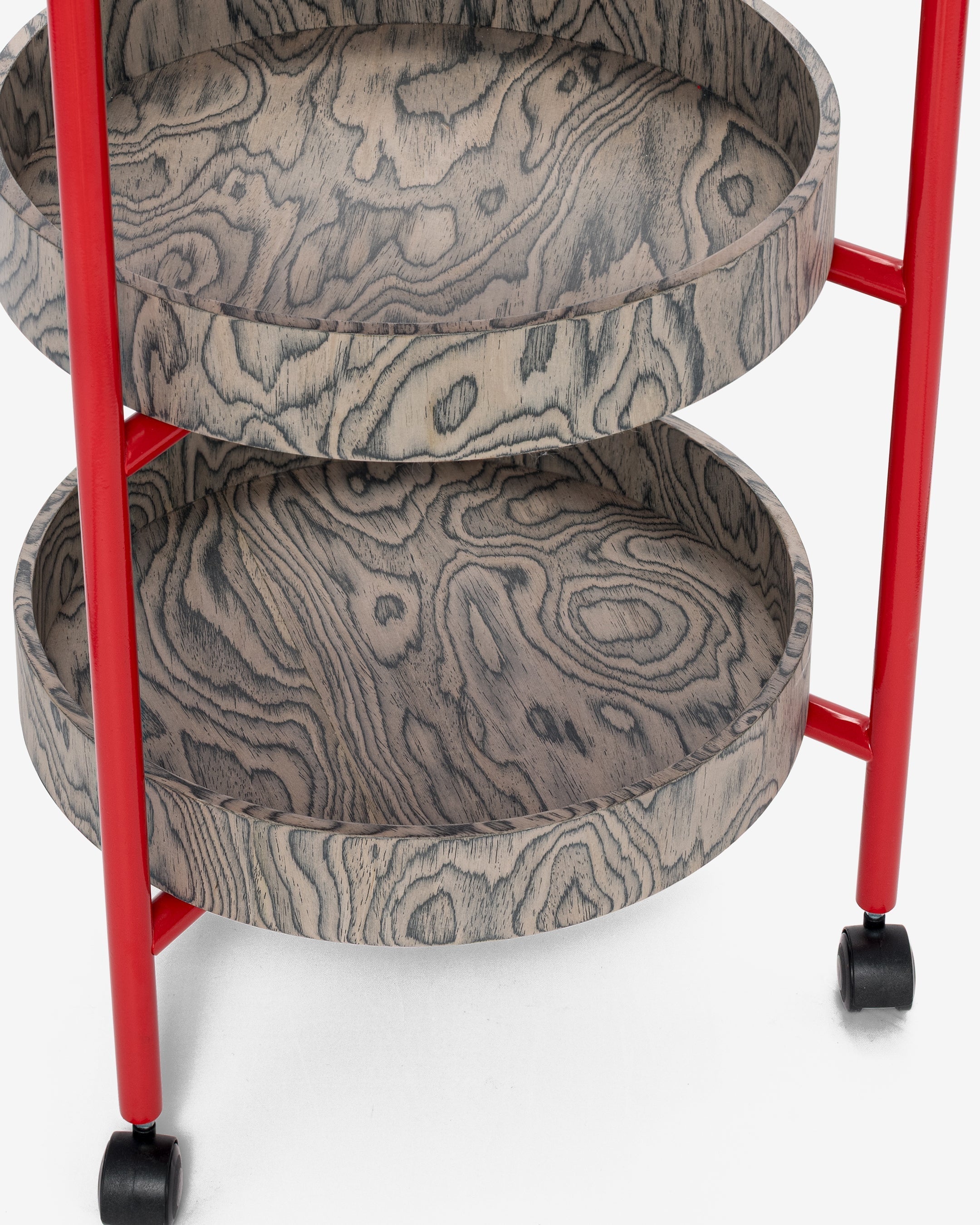 The Peria-Loop Tray Servis Arabası-Gata Design-Oksit Kırmızı Ral3004-NowShopFun