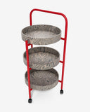The Peria-Loop Tray Servis Arabası-Gata Design-Oksit Kırmızı Ral3004-NowShopFun