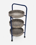 The Peria-Loop Tray Servis Arabası-Gata Design-Safir Mavisi Ral5003-NowShopFun