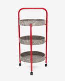The Peria-Loop Tray Servis Arabası-Gata Design-Oksit Kırmızı Ral3004-NowShopFun