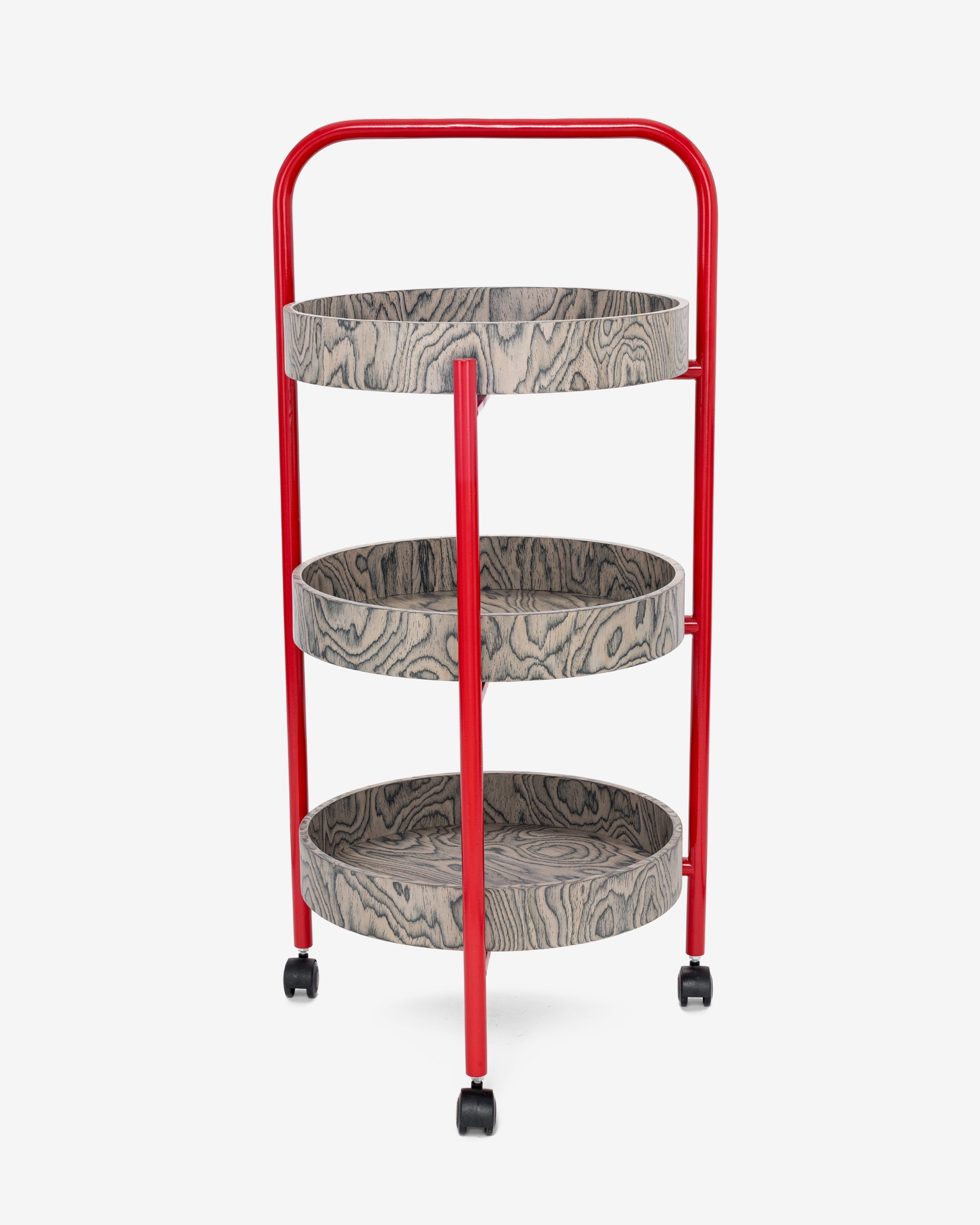 The Peria-Loop Tray Servis Arabası-Gata Design-Oksit Kırmızı Ral3004-NowShopFun