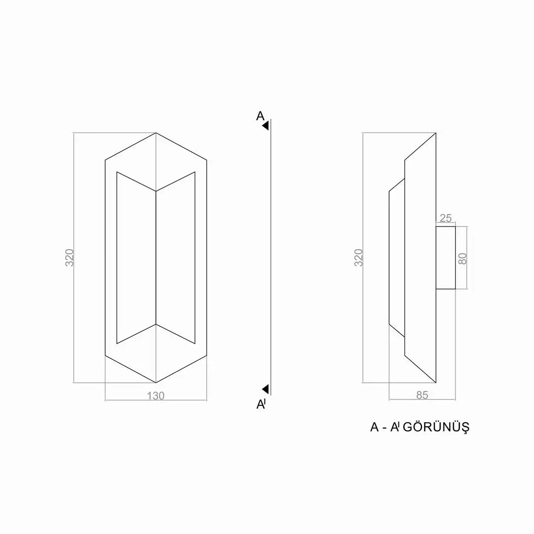 Theory Led Duvar Aplik 32 x 13 Cm