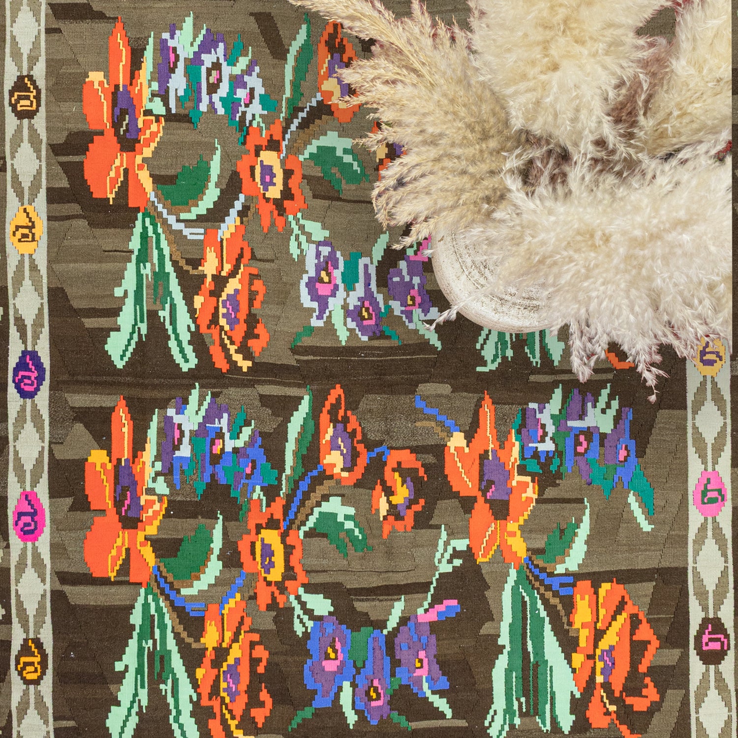 Thyra El Dokuma Azeri Motifli Kilim 208x398 cm