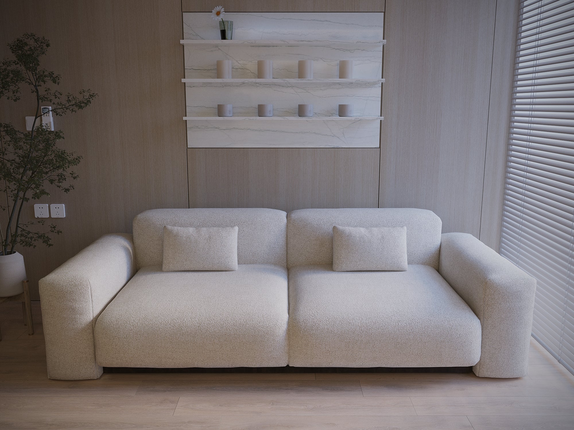 Tierra 2'li Koltuk - Krem