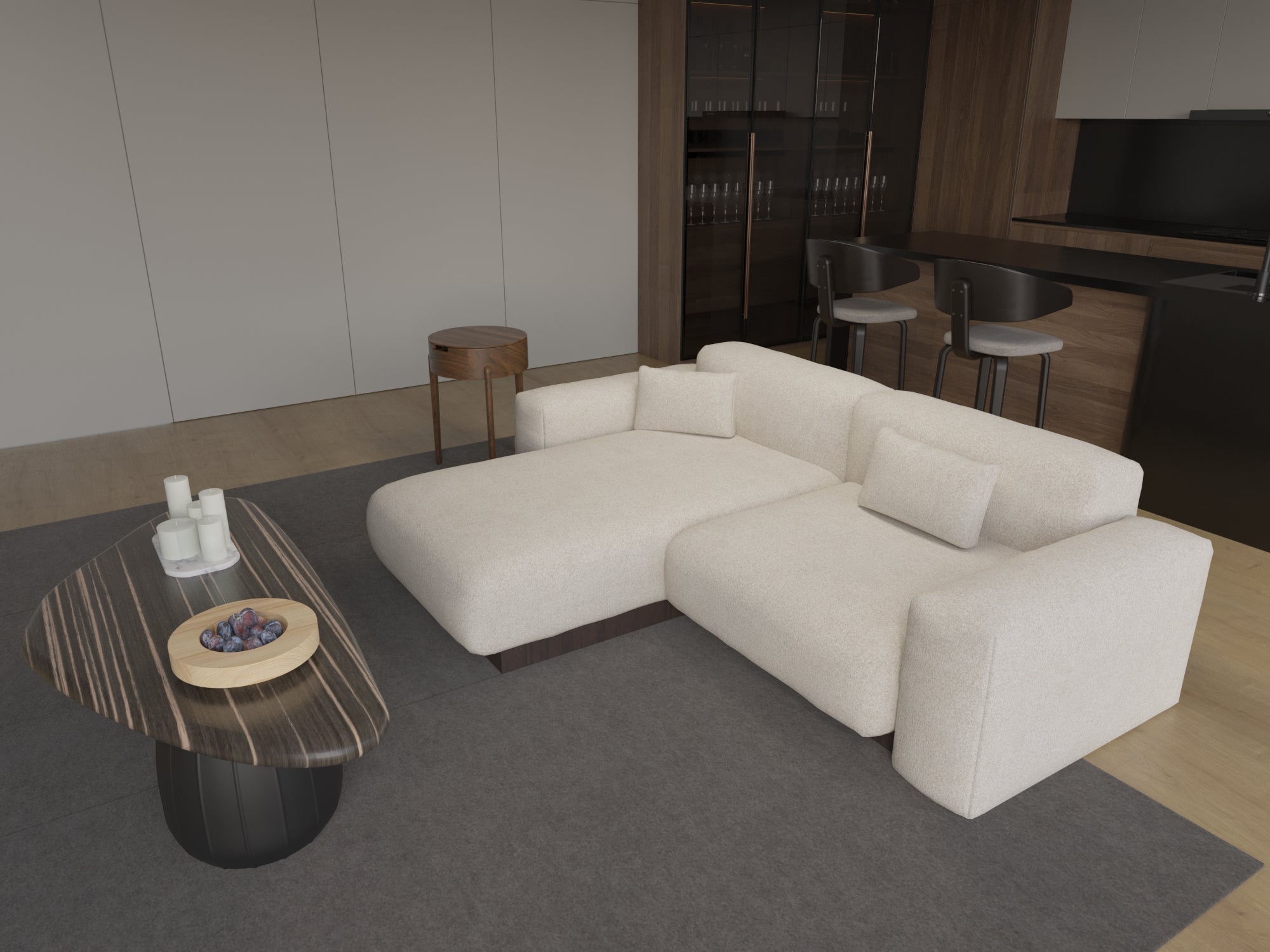 Tierra 2'li L Koltuk - Krem