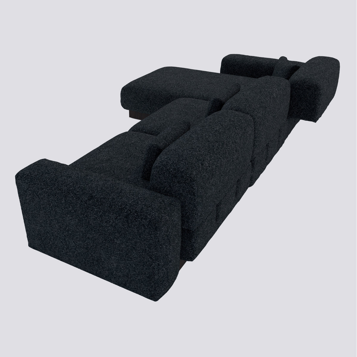 Tierra 3'lü Daybed Koltuk - Koyu Gri