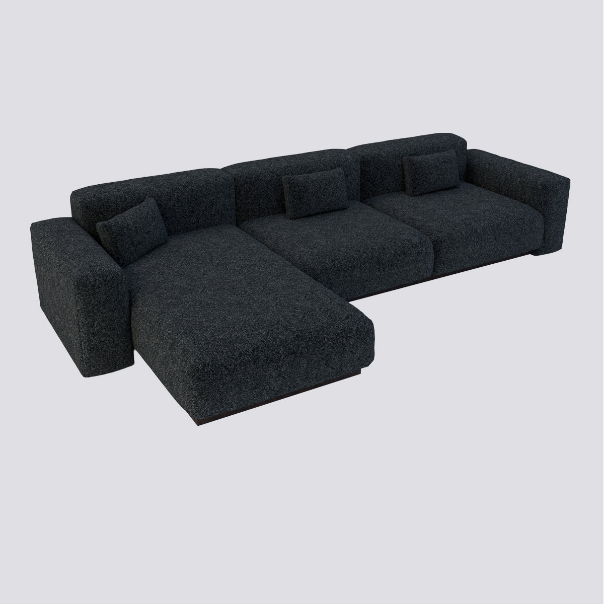 Tierra 3'lü Daybed Koltuk - Koyu Gri