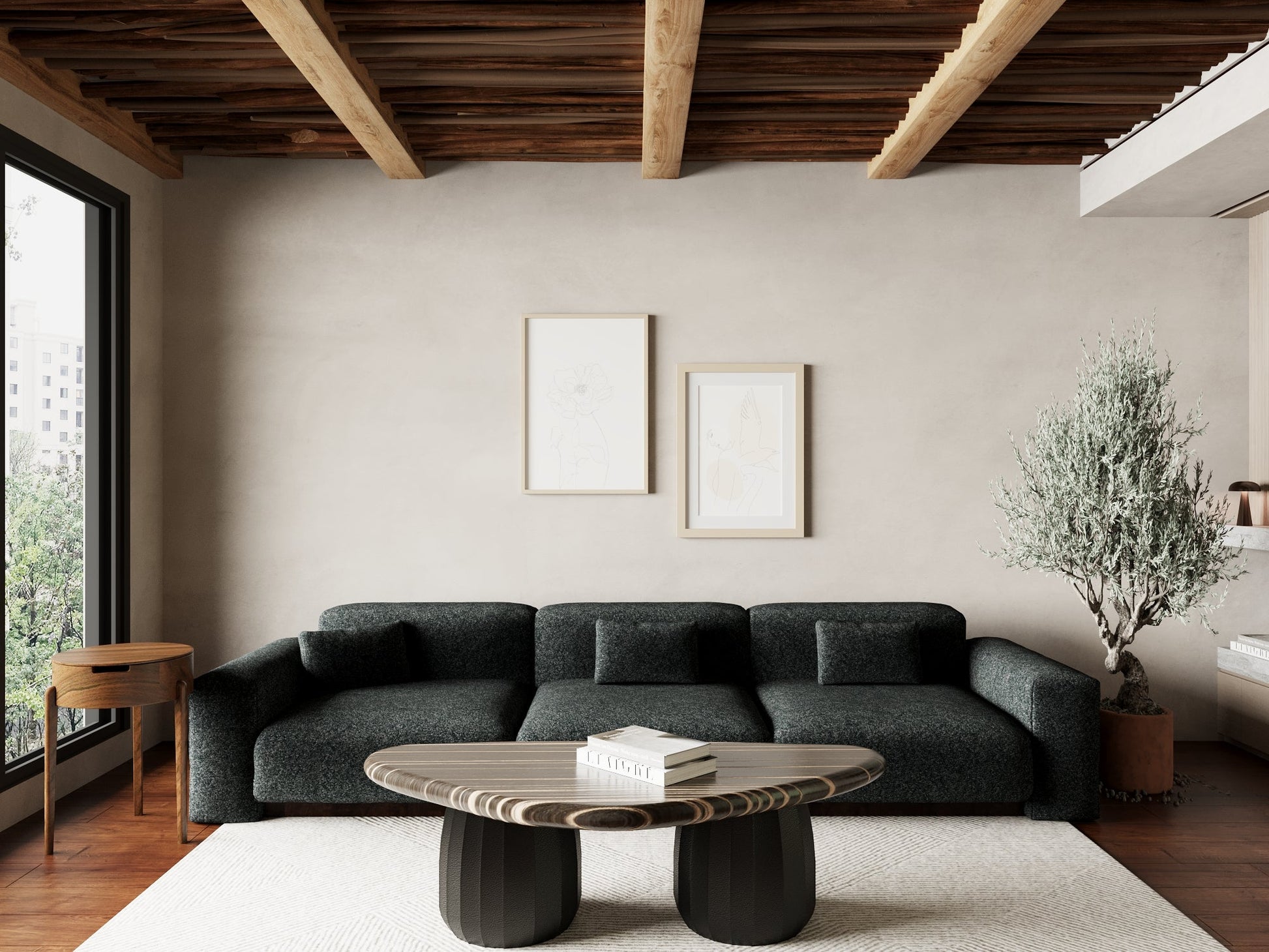 Tierra 3'lü Koltuk - Koyu Gri