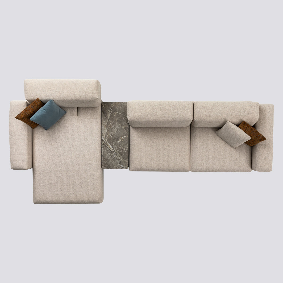 Tierra 3'lü Sağ Daybed Koltuk sehpa