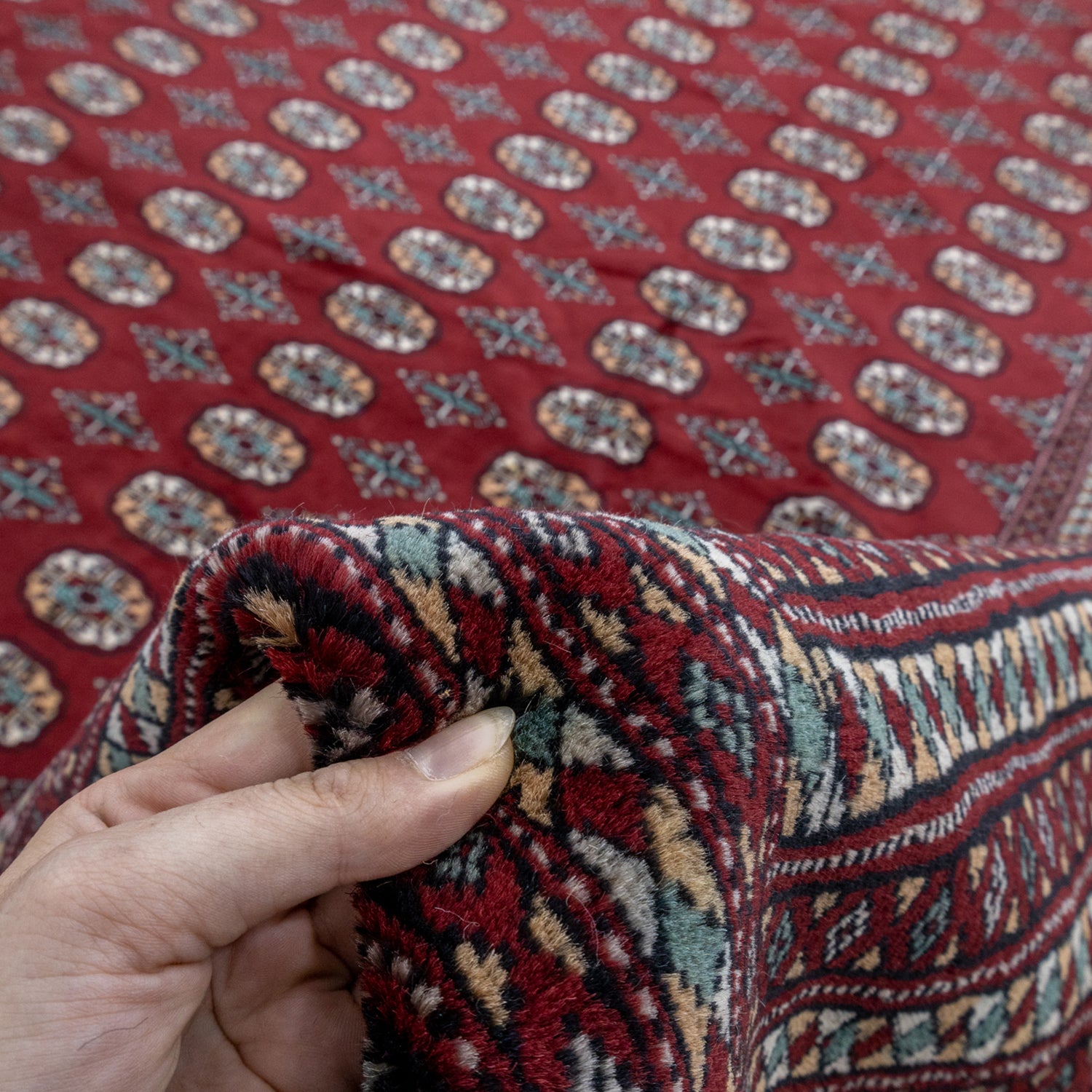 Tılla Geleneksel Türkmen Desenli El Dokuma Türkmen Halısı 365x555 cm-Kilim & Halı-Soho Antiq-NowShopFun