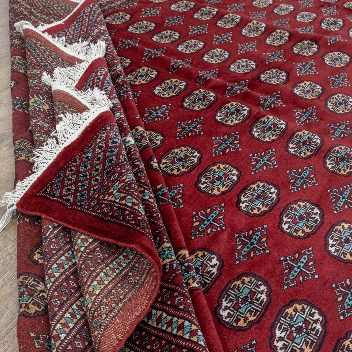 Tılla Geleneksel Türkmen Desenli El Dokuma Türkmen Halısı 365x555 cm-Kilim & Halı-Soho Antiq-NowShopFun