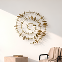 Time Spiral Metal Duvar Dekoru – 3D Modern Gold Duvar Aksesuarı / Time Spiral Metal Wall Decor – 3D Modern Gold Wall Sculpture