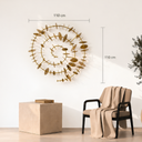 Time Spiral Metal Duvar Dekoru – 3D Modern Gold Duvar Aksesuarı / Time Spiral Metal Wall Decor – 3D Modern Gold Wall Sculpture