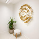 Time Spiral Metal Duvar Dekoru – 3D Modern Gold Duvar Aksesuarı / Time Spiral Metal Wall Decor – 3D Modern Gold Wall Sculpture