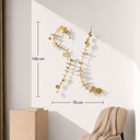 Timeless Duvar Dekoru – Altın Metal Sanatsal Duvar Aksesuarı (100x70 cm)