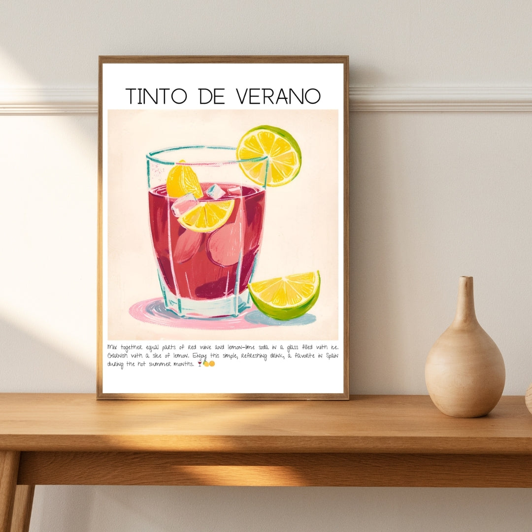 Tinto De Verano Cocktail Art Print Tasarım Poster-Tablo-Muff Atelier-21x30cm-NowShopFun