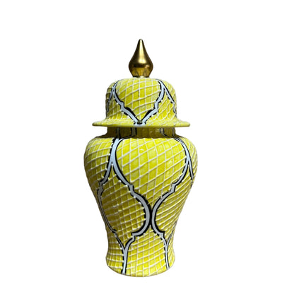 Tissue Desen Şah Küp-Dekoratif Ürün-Saleenart Design Objects-Yellow-NowShopFun