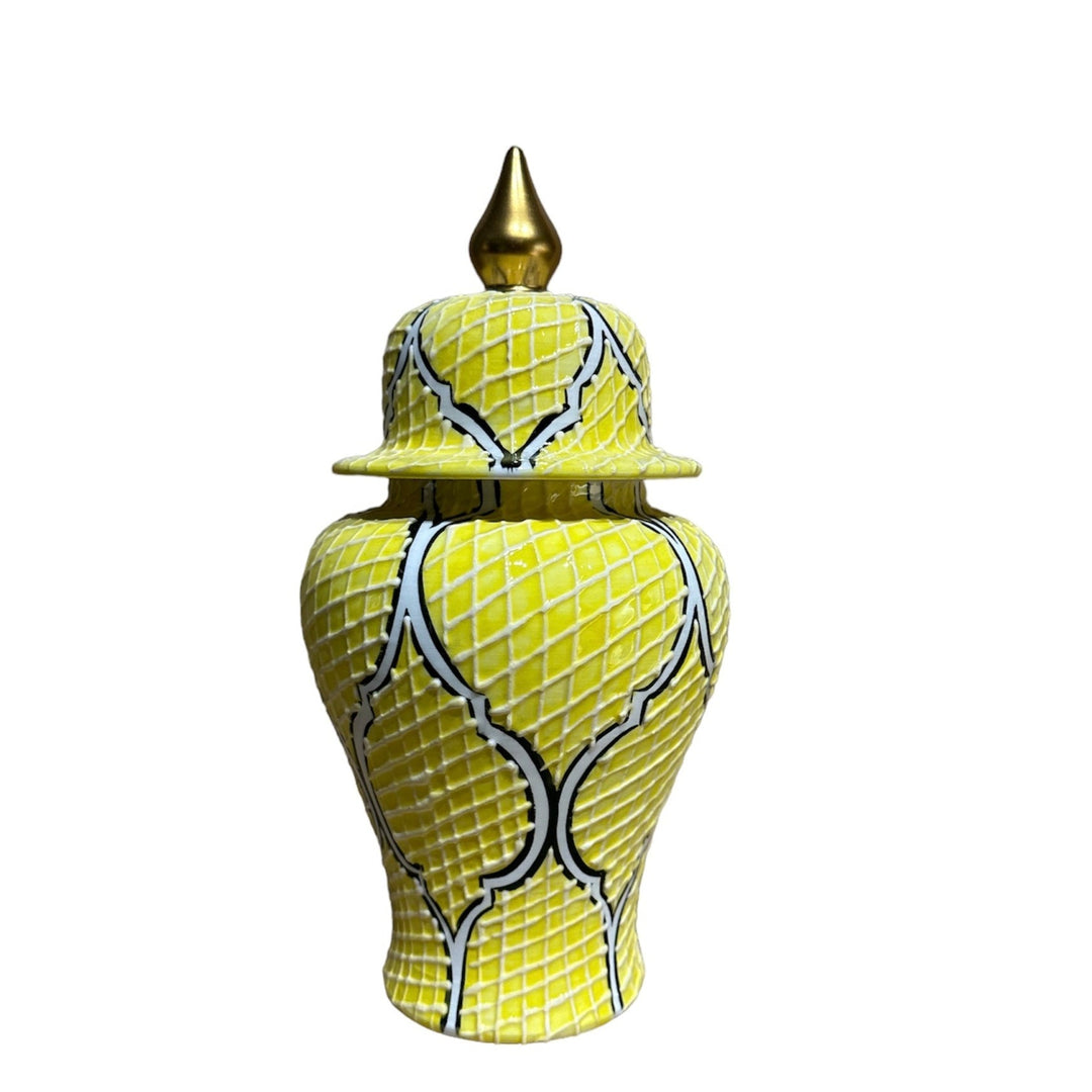 Tissue Desen Şah Küp-Dekoratif Ürün-Saleenart Design Objects-Yellow-NowShopFun