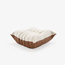 TOGO Deri Ve Keten Döşemeli Puf-Puf-Innature Home-Kahve - Bej-NowShopFun