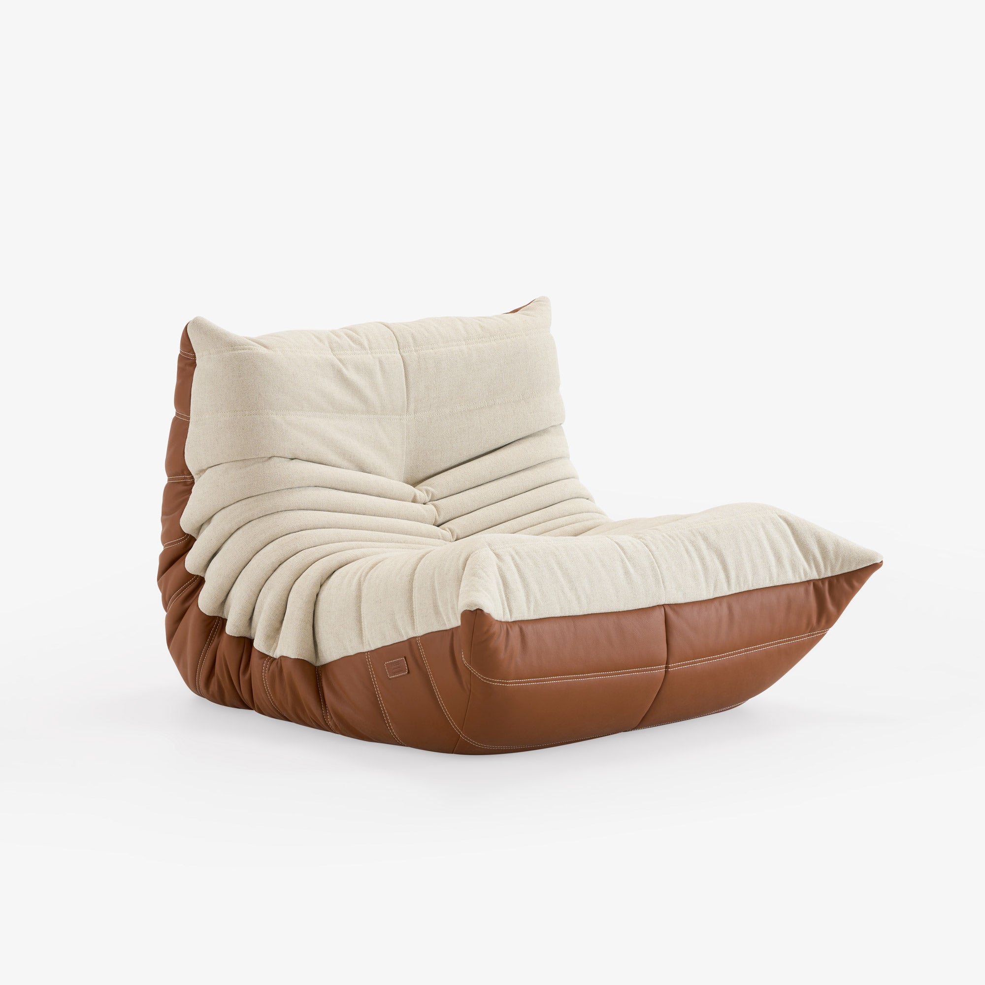 TOGO Kolsuz Berjer - Deri Ve Keten Döşemeli-Berjer-Innature Home-Kahve - Bej-NowShopFun