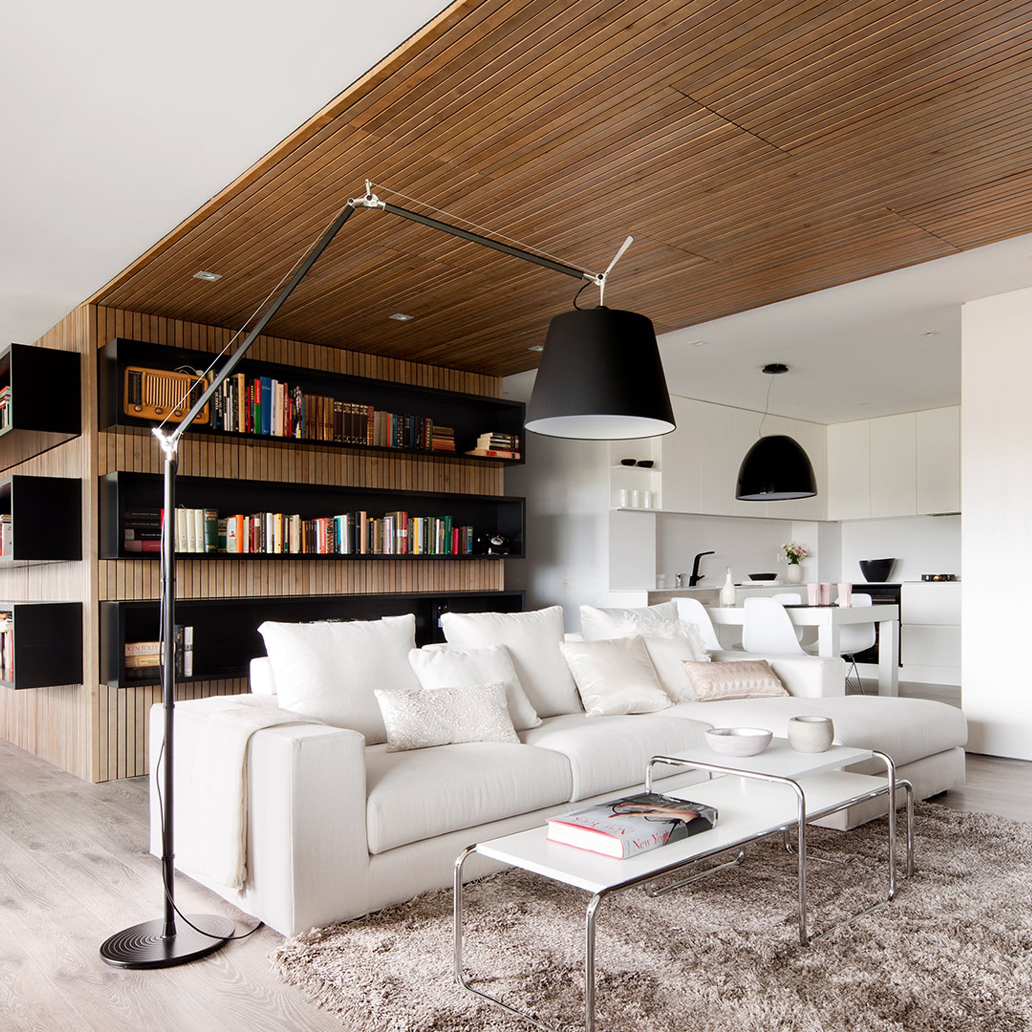 Tolomeo Mega Led Siyah Kumaş Difüzör Yer Aydınlatması