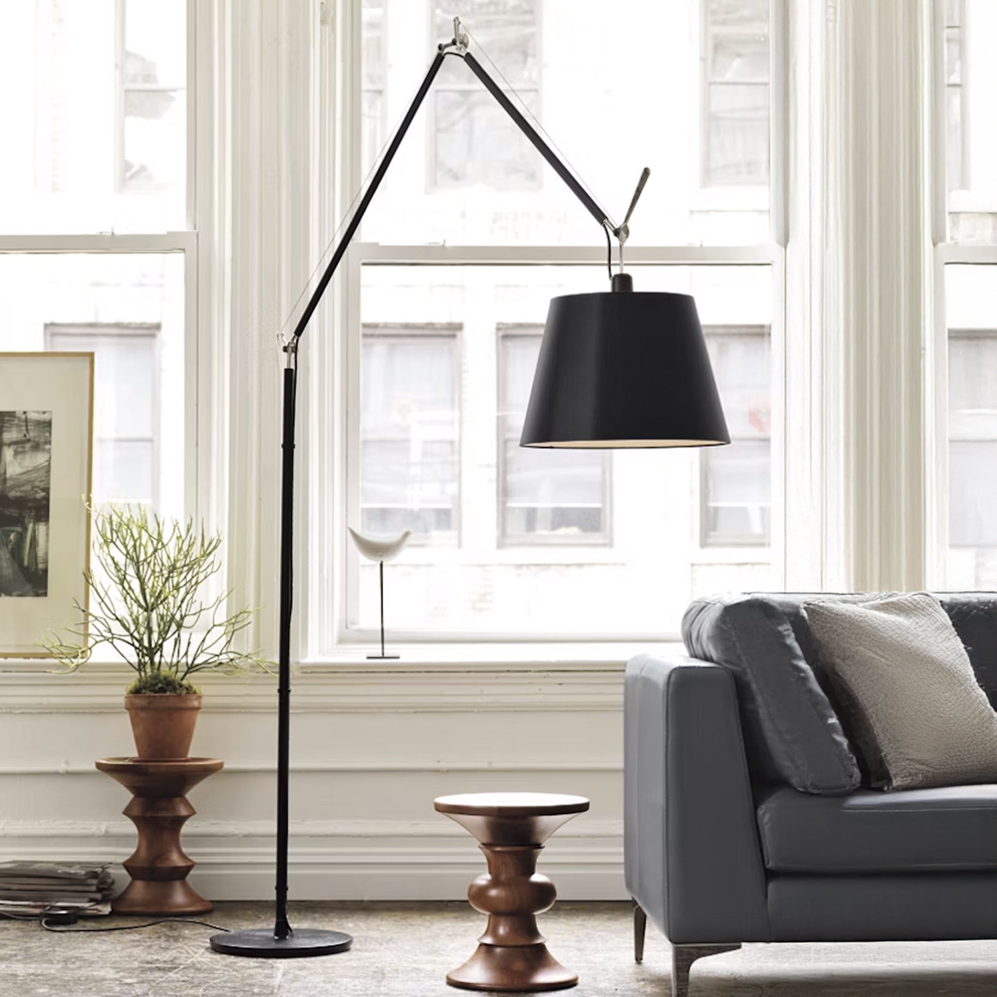 Tolomeo Mega Led Siyah Kumaş Difüzör Yer Aydınlatması