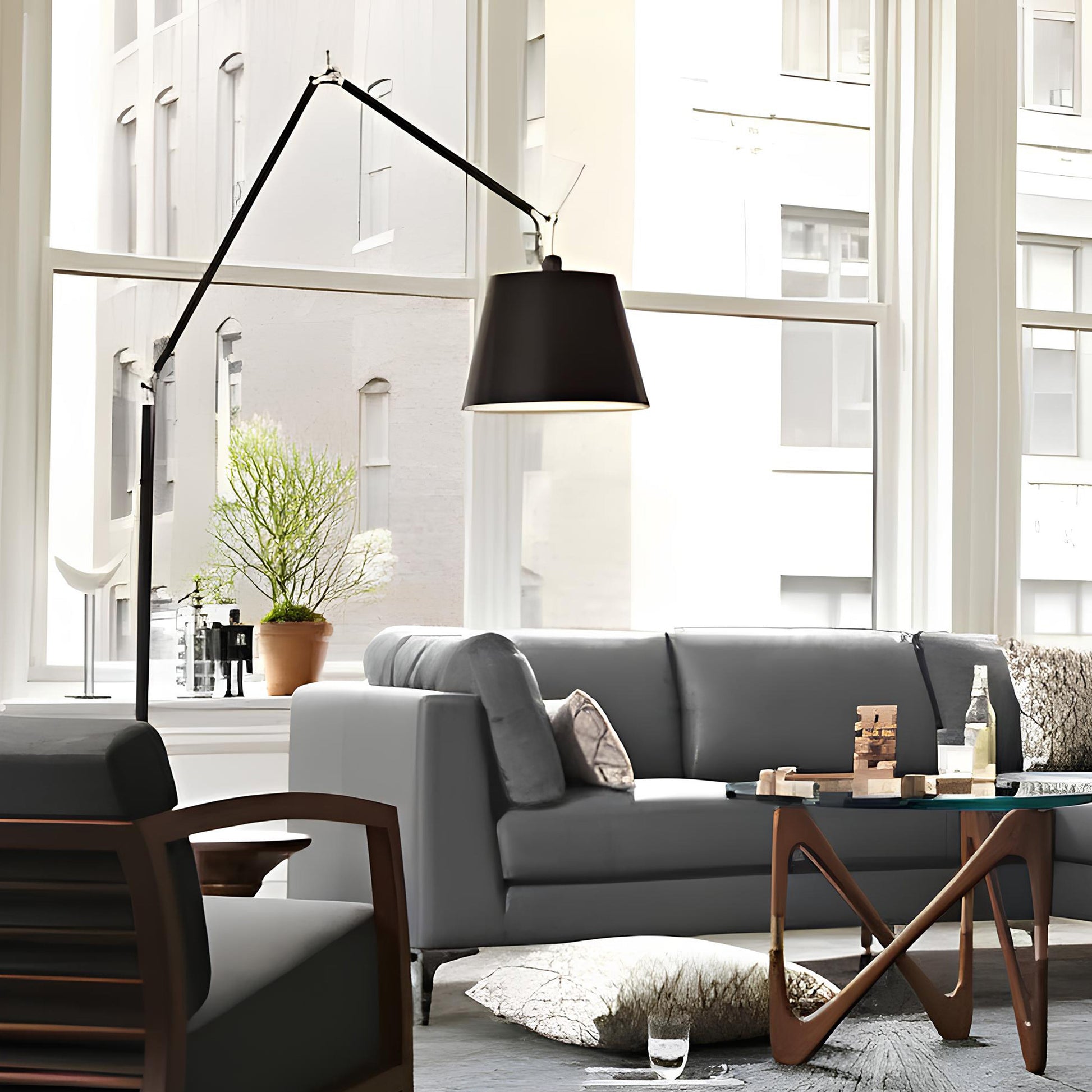 Tolomeo Mega Led Siyah Kumaş Difüzör Yer Aydınlatması