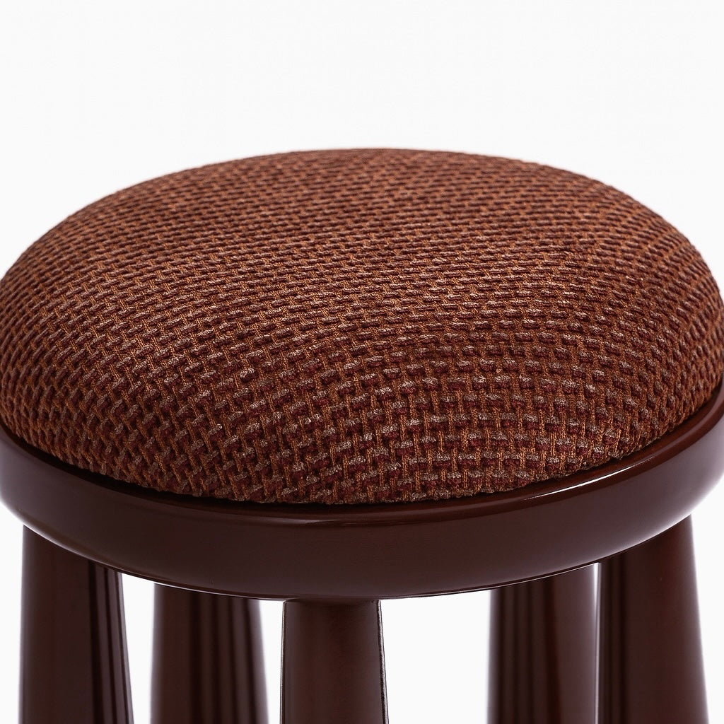 Totemic Bordo Masif Konik Ayaklı Kadife Tabure