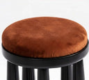 Totemic Siyah Masif Lake Terracotta Kadife Tabure