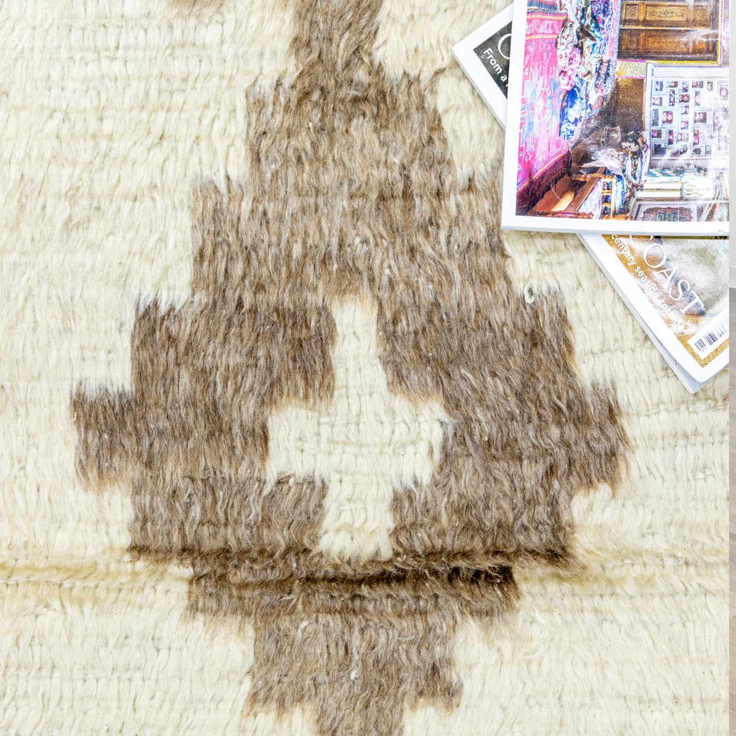 Tozgun İlkel Desenli El Dokuma Tülü Halı 95x191 cm-TURKISH HANDWOVEN RUGS-Soho Antiq-NowShopFun
