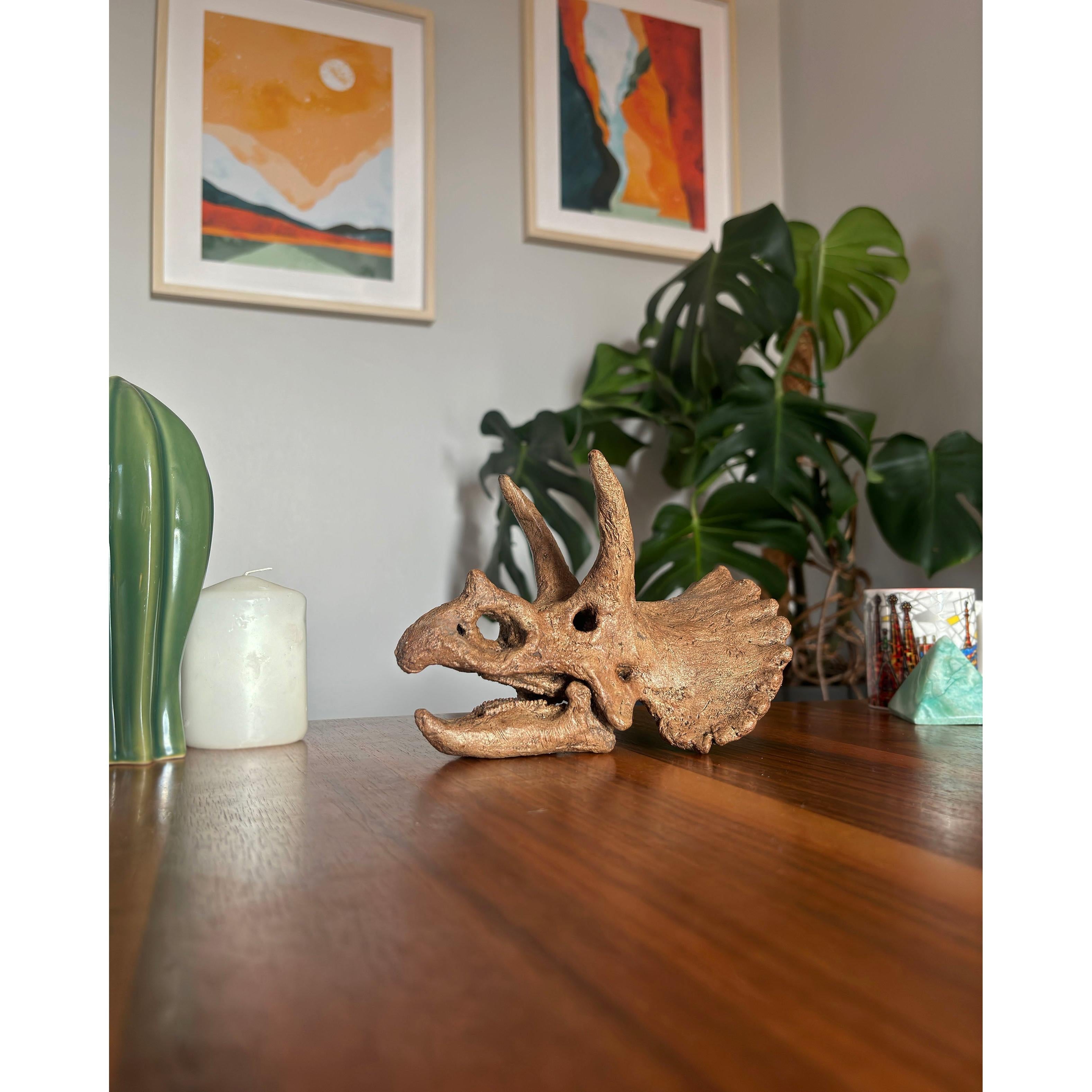 Triceratops Mini Seramik Heykel