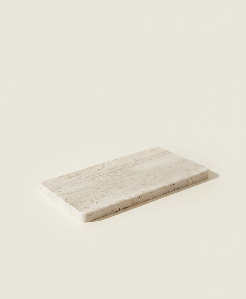 Traverten Düz Tepsi