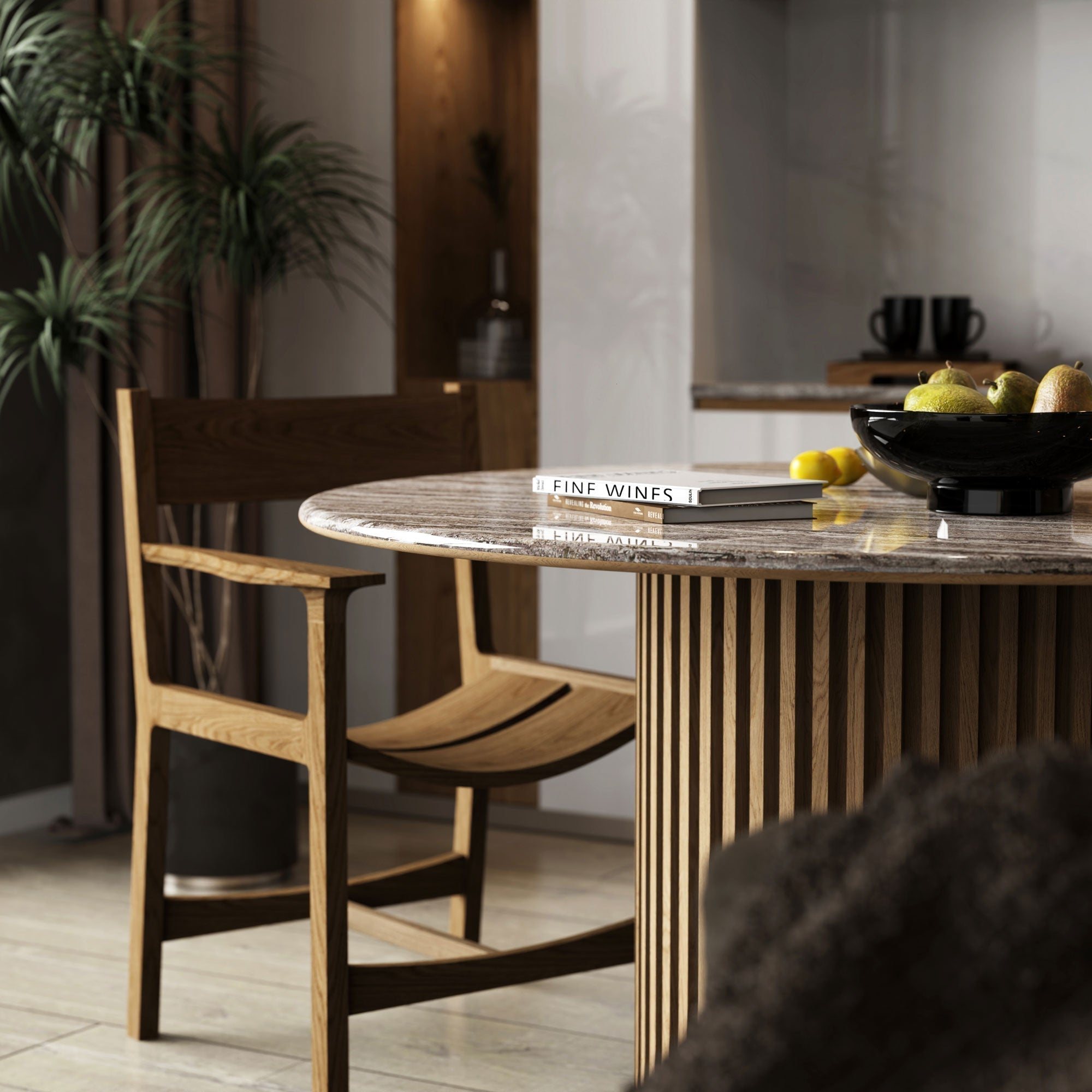 Docia Travertine Table