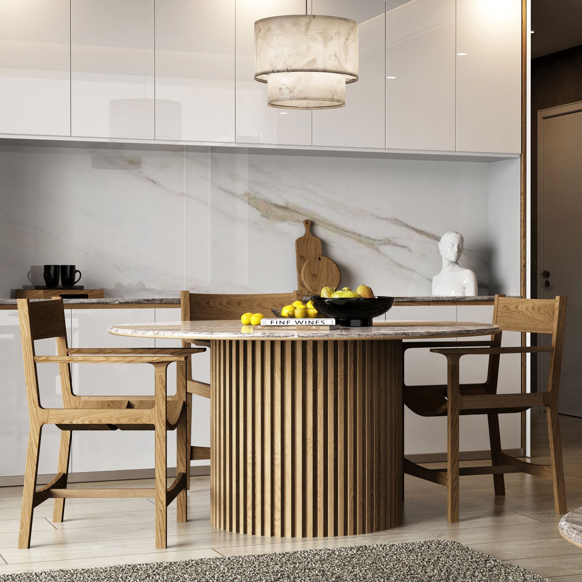 Docia Travertine Table