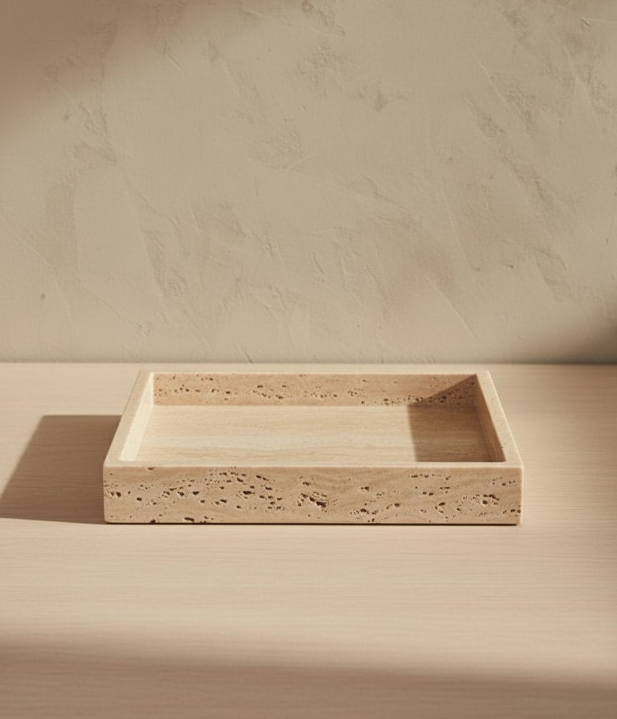 Traverten Kare Tepsi