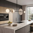 Traverten Opal Camlı Avize