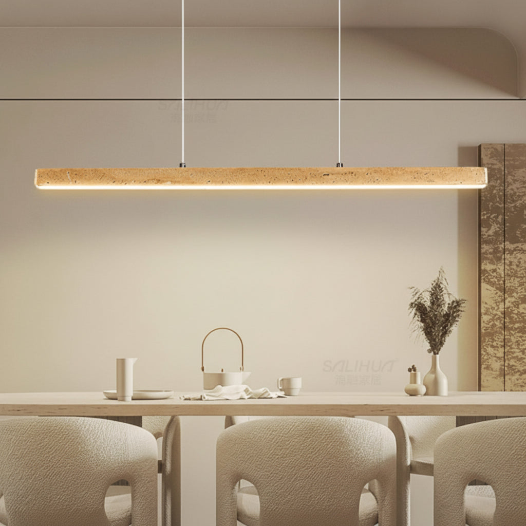 Traverten Tasarım Led Lineer Sarkıt Avize