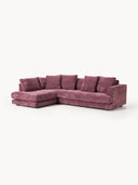 Tribeca Modern Lüks Köşe Koltuk 274 cm Aubergine