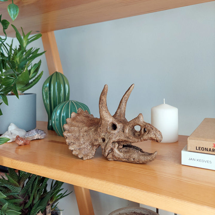 Triceratops Mini Seramik Heykel-Heykel-The Fossil Art-NowShopFun