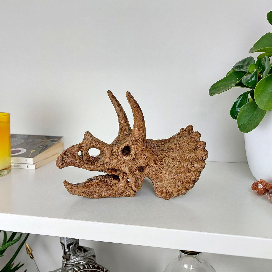 Triceratops Mini Seramik Heykel-Heykel-The Fossil Art-NowShopFun