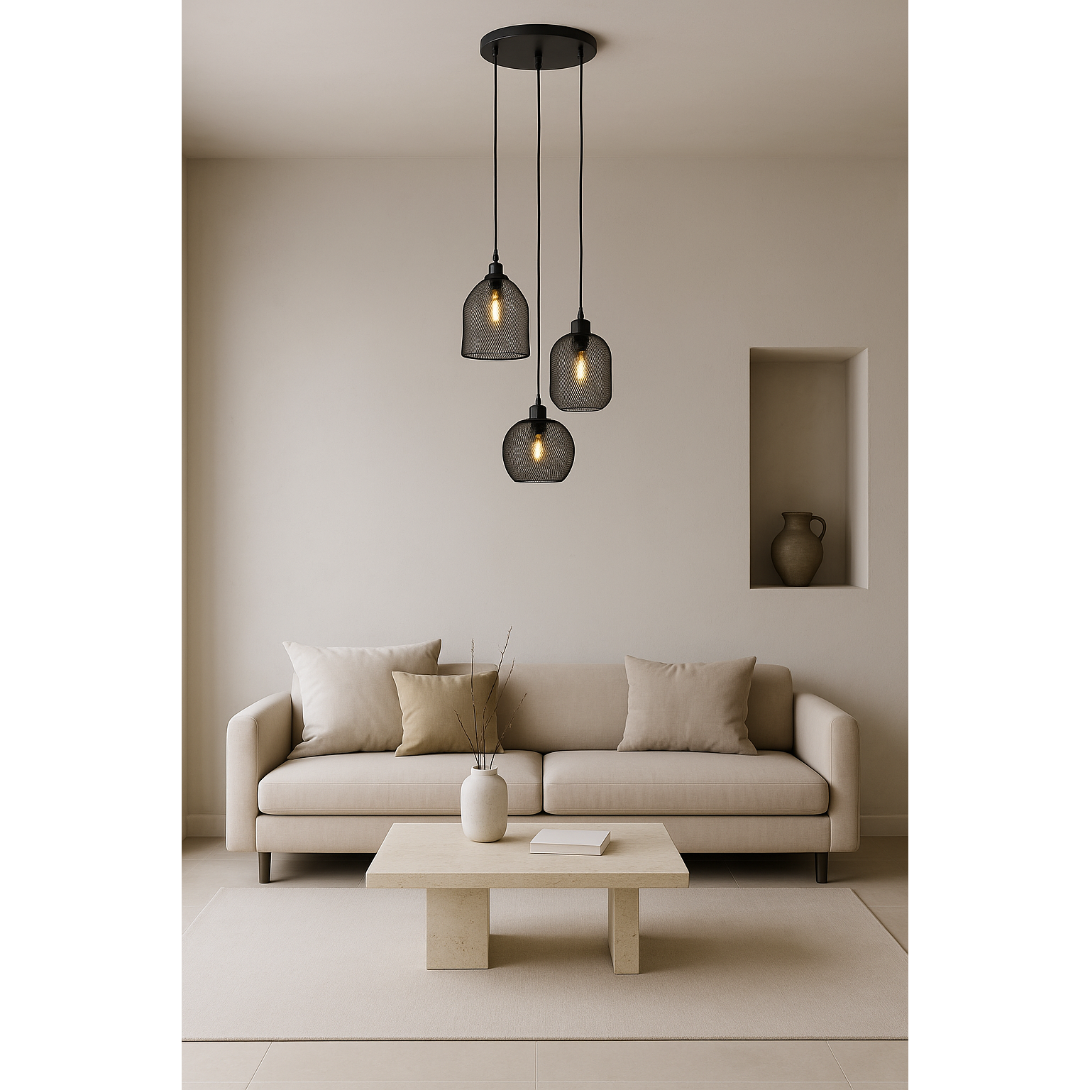 Trio Mesh Sarkıt Lamba-Tavan Aydınlatması-livingstore-NowShopFun