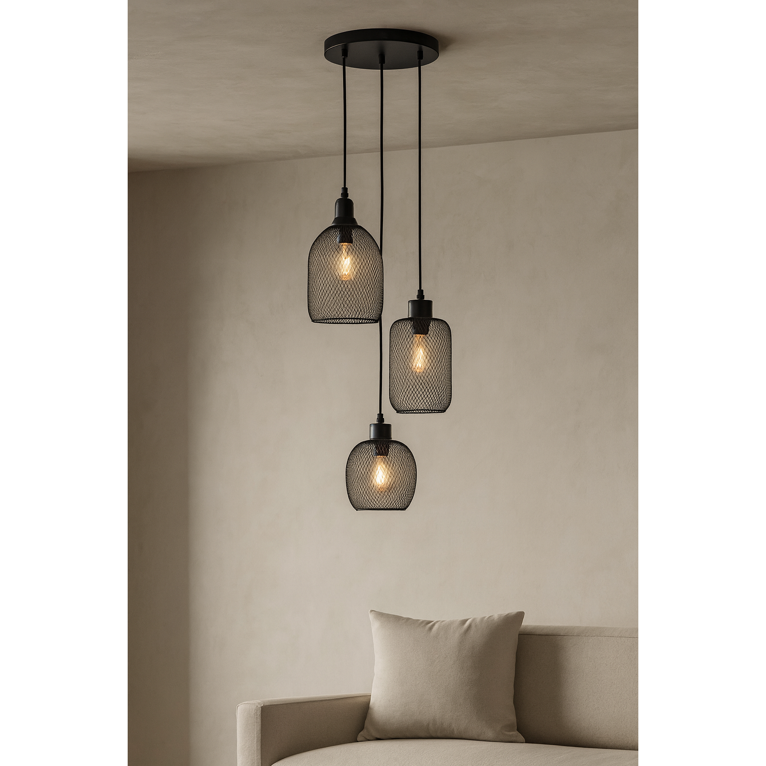 Trio Mesh Sarkıt Lamba-Tavan Aydınlatması-livingstore-NowShopFun