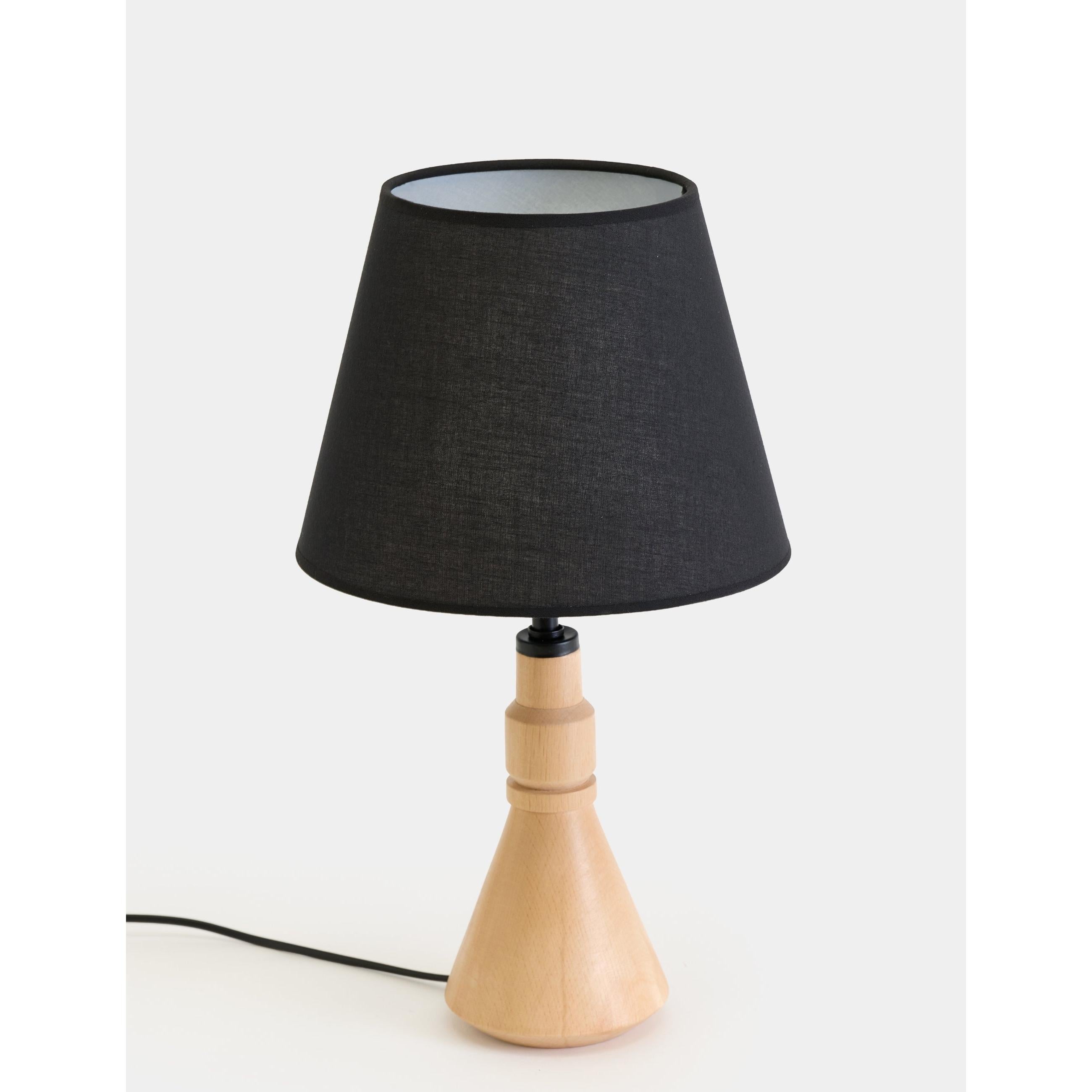 Tromso Kumaş Şapkalı Ahşap Abajur