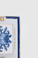 Royal Blue Blanc Altın Kenarlı Beyaz Porselen Küllük