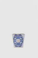 Royal Blue Blanc Beyaz & Lacivert Porselen Mumluk Vazo 2'li
