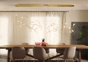 Tulip Linear Şeffaf Gold 14'lü Led Sarkıt Avize